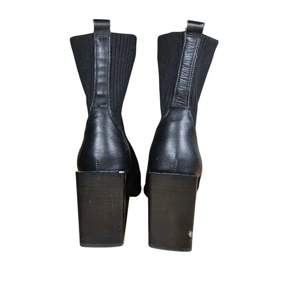 Steve Madden Hollis Sock Leather Block 4